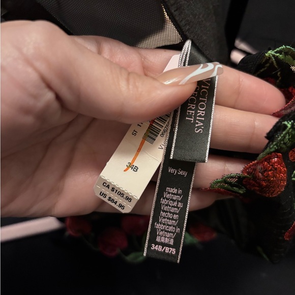 Victoria’s Secret Black Lingerie with Cherry Embroidery | NWT - Picture 3 of 3